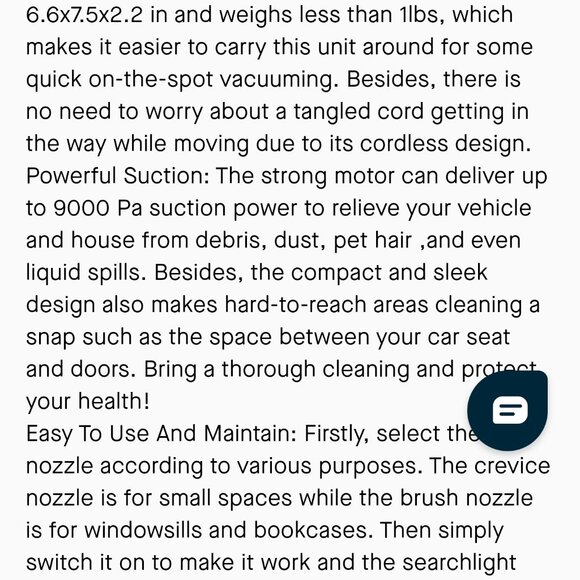 BRAND new small handheld portable vacuum cleaner - Picture 10 of 11